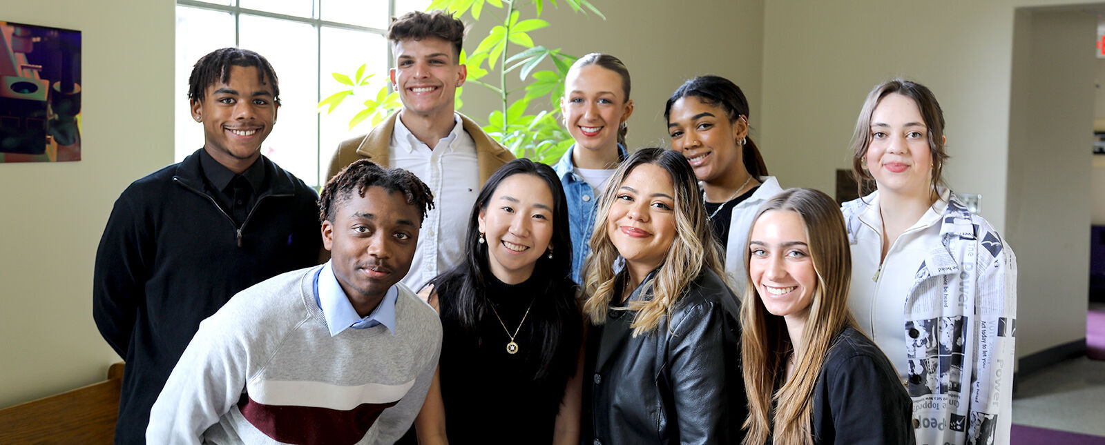 A group of business students are pictured together