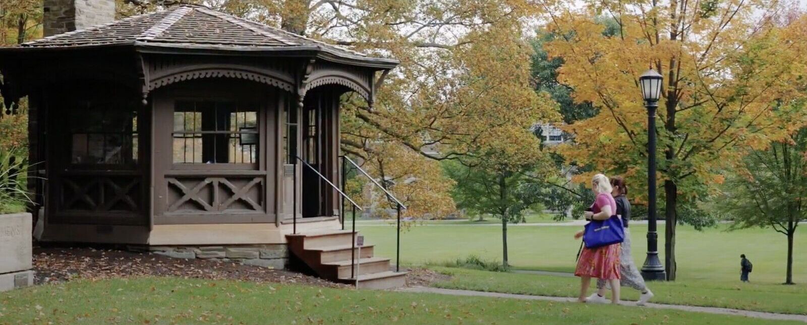 Visitors stop by the Mark Twain Study