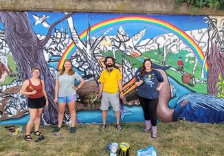  New “Elmira Wetlands” Mural Connects Campus, Community, and Nature