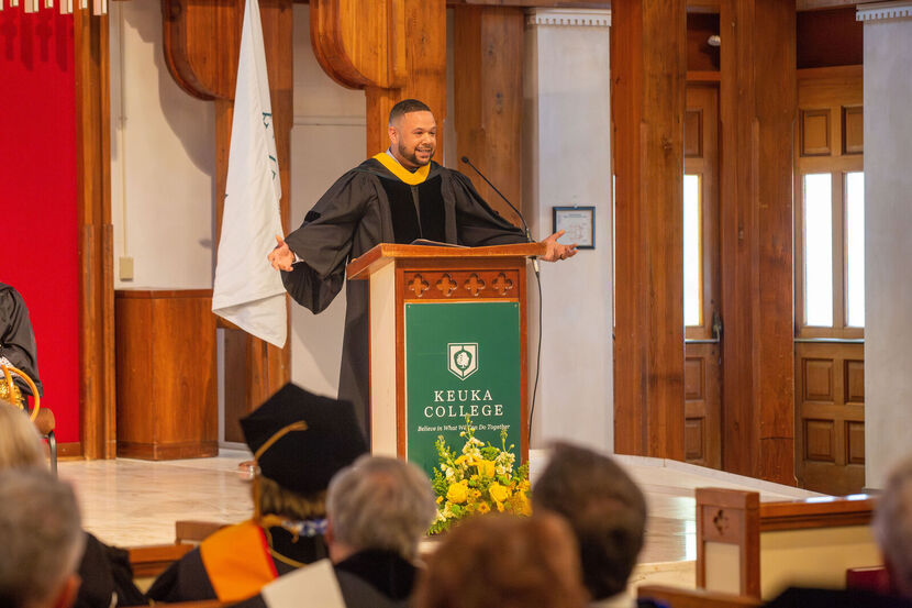 Larry Parker Gave Commencement Address At Keuka College