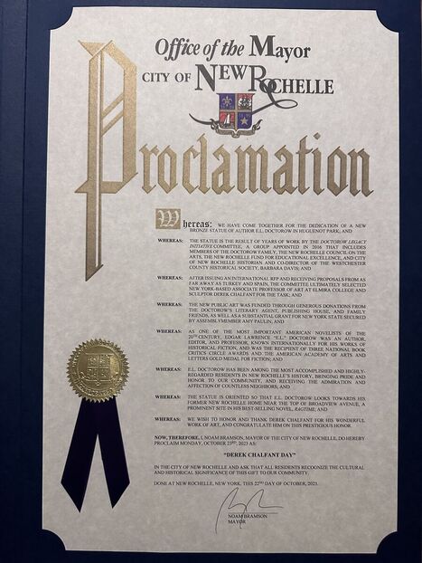 A Day of Art and Honor: Derek Chalfant Day in New Rochelle