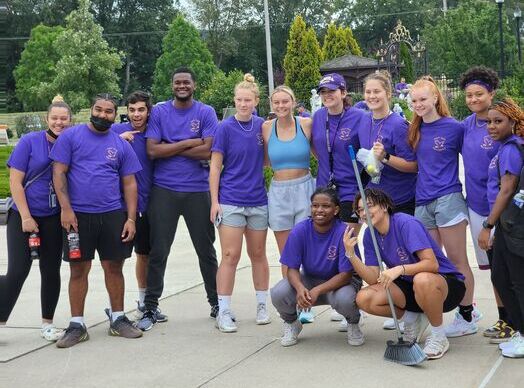 first year experience community volunteers at Eldridge Park