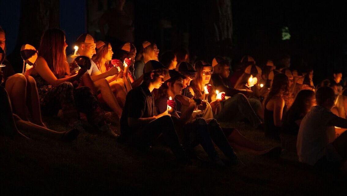 Students take part in the Candlelight tradition