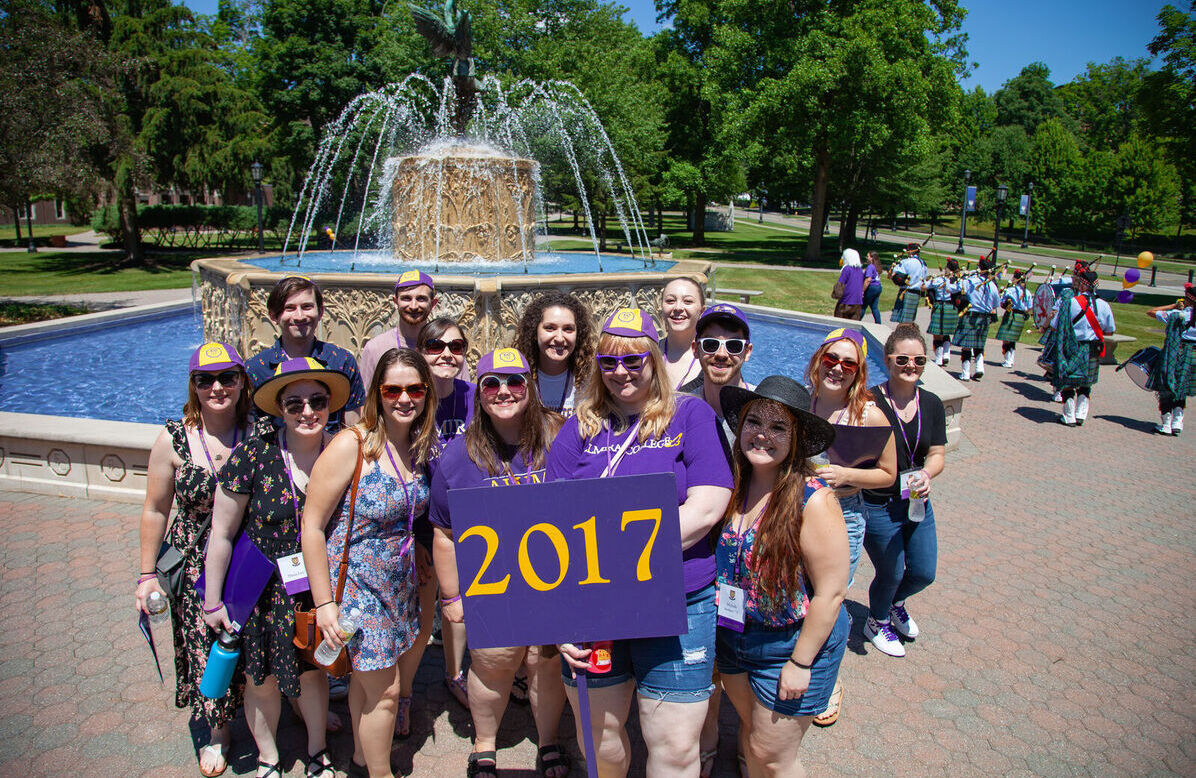 Members of the Elmira College Class of 2017 are pictured during the reunion alumni parade